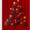 easykart labels 16 Christmas Greeting Cards with Gold Foiling & Embossing with Envelopes, Dark Red Colour, 6.75 x 4.5 Inch Merry Christmas Cards with Seal Stickers For Friends, Family and loved Ones