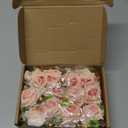Sherr 12 Pcs Boutonniere for Men Wedding Flower Boutonniere Rose Corsage Set with Pin for Groom Groomsmen Prom Western Wedding Anniversary Dinner Fall Party Decor(Pink)