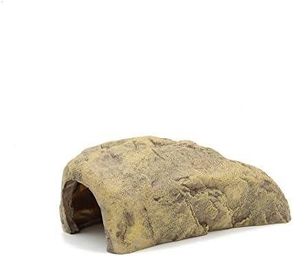 JIHAQUA Reptile Rock Reptile Hide Cave Hideout Terrarium Habitat Decor Ornament Shelter (Style A)