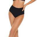 OVRUNS Period Swimwear Bikini Menstrual Leakproof Swim Bottoms Waterproof for Teens Girls Women (Black, S)