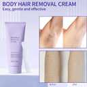2 PCS Gentle Body Hair Removal Cream for Man & Women, 6.76 Fl Oz, Painless Flawless Depilatory Cream, Body Hairs Removal Cream with Spatula Applicator, Suitable for All Skin Types & Sensitive