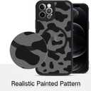 ZIYE Magnetic Case for iPhone 12 Pro Compatible with MagSafe Cow Print Pattern Cover Camera Lens Protection Slim Shockproof Soft TPU Bumper Hard Back Phone Case for Women Men-Black