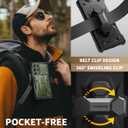 TONGATE for Samsung Galaxy S23 Ultra Case, [Built-in Slide Camera Cover & Screen Protector] [2 Front Frame] Military Grade Shockproof S23 Ultra Phone Case with Kickstand & Belt-Clip 6.8", Green