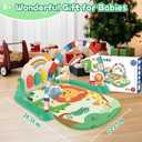 Joryuek Baby Gym & Play Mat, Tummy Time & Activity Mat Toys, Infant to Toddler Play Piano Mat, 0-12 Months (Green)