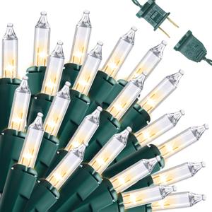 Joiedomi Clear Christmas String Lights Indoor,200(2x100) Mini White Fairy Light,42.8 FT Lighting Decor for Patio Dorm Classroom Bedroom Holiday Wedding Party Garland Birthday Festival,Green Wire