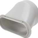 Hilitand Air Conditioner Exhaust Hose Adapter, Dia 5.9in, Oval Vent, Efficient Energy Saving, Serrated Strips, Scratch ABS