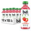 Bai Antioxidant Infused Water Beverage, Simbu Strawberry, 18 Fluid Ounce Bottle, Pack of 12 BB 10/25/25