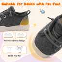 FEETCITY Toddler Walking Shoes Toddler Slip on Shoes Boys Sneakers Soft Tennis Shoe Barefoot Shoe Dark grey