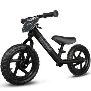 KRIDDO Toddler Balance Bike 2 Year Old, Age 24 Months to 5 Years Old, 12 Inch Push Bicycle with Customize Plate (3 Sets of Stickers Included), Steady Balancing, Gift Bike for 2-3 Boys Girls, Night