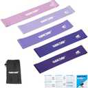 WIKDAY Resistance Bands for Working Out Exercise Loop Bands Workout Bands Set for Men Women Body Stretching, Crossfit Training, Home Workout, Physical Therapy, Booty Legs, Purple, Set of 4