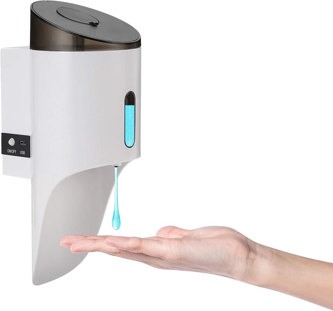 Convenient Automatic Soap Dispenser,4 Adjustable Levels Touchless Hand Sanitizer Pump with Infrared Sensor, 400 ml Countertop Electric Soap Dispenser