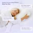Mellow Cloud Alignment Pillow Ergonomic Support for Neck & Spinal Alignment, Dual Height, Adjustable Fill, Machine Washable Cover
