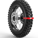 1PZ WR2-SNX 12mm Axle 14" Rear Wheel Rim Tire Assembly 90/100-14 Tire Replacement for 125cc 140cc 150cc 160cc Pit Dirt Bike KLX65 Apollo Kayo TT 125 140 Includes Brake Rotor and 480-41T Sprocket