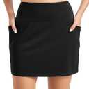 Golf Skirts for Women with 4 Pockets High Waisted Tummy Control Tennis Skorts with Shorts Athletic Pickleball Casual, Size S