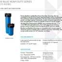 Pentair Pentek 150235 Big Blue Filter Housing, 1 1/2" NPT #20 Whole House Heavy Duty Water Filter Housing with High-Flow Polypropylene (HFPP) Cap and Pressure Relief Button, 20-Inch, Black/Blue