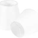 Small Lamp Shades Set of 2, White Clip On Lamp Shades for Table Lamps-4" Top x 5" Bottom x 6" High, Mini Barrel Fabric Lampshades for Table Chandeliers Sconce Wall Floor Lamp Replacement