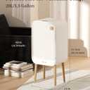 Bathroom Trash Can with Lid - Motion Sensor Smart Garbage Bin with Toilet Brush, 2 Gallon / 7L Small Automatic Trash Can, Odor-Control for Bathroom (White with Leg)