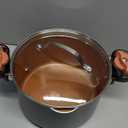 Gotham Steel 5 Quart Stock Pot Multipurpose Pasta Pot with Strainer Lid & Twist and Lock Handles, Nonstick Ceramic Surface Makes for Effortless Cleanup with Tempered Glass Lid, Dishwasher Safe (Graphite)