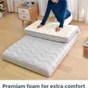 Japanese Futon Floor Mattress, 100% High Density Comfortable Foam, 3.5" Thicken Foldable Mattress Tatami Mat Sleeping Pad, Ideal for Comfort and Support, Kids Floor Lounger Pillow Bed Sofa (Twin