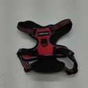 rabbitgoo Dog Harness No Pull with 2 Leash Clips, Adjustable Soft Padded, Reflective Oxford No Choke Pet Vest with Easy Control Handle for Small Dogs, Black & Red, S