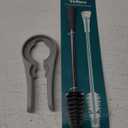 Set of 2: Jar Opener For Weak Hands +  Reduce Deluxe Straw & Bottle Cleaner