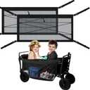 Woanger 2 Pcs Wagon Cargo Net for Stroller 13.78 x 27.56 Inch Heavy Duty Stretchable Foldable Cargo Net for Extra Storage Space Large Storage Capacity Net Wagon Accessories(Modern Style)