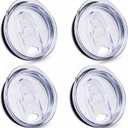 4 Pcs Replacement Lids for 20 oz Flat Bottomed Straight Body Tumblers with Inner Mouth about 2.76inch, Replacement Skinny Cup Lids for Water, Coffee or Tea on Travel, Work Hour and Daily Life