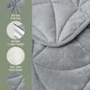 Weighted Lap Blanket 7 lbs for Adults, Luxury Soft Small Weighted Blanket, Compact Portable Weighted Lap Pad for Relaxation, Sleeping, Travel, All-Season Use, Light Grey, 40" x 52"