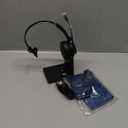 Wireless Headset with Mic for Work, Clear Sound Comfortable Stable Connection Computer Headset with Microphone, Bluetooth Headset with Charging Base & USB Dongle for Office Home Call Center (Black)