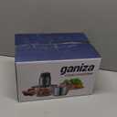 GANIZA Food Processors, Electric Food Chopper with Meat Grinder & Vegetable Chopper - 2 Bowls (8 Cup+8 Cup) with Powerful 450W Copper Motor - Includes 2 Sets of Bi-Level Blades (Grey)