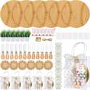 Honeydak 49 Pcs Baseball Baby Shower Prizes for Game Players 6 Sets Cheese Board Fork Knives Coasters Towel Potted Plant Thanks Card Gift Bag for a Little Slugger is on the Way Baby Shower Favors