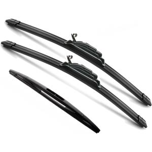 JustCar 3Pcs GMC Yukon Windshield Wiper Blades 2008-2014, GMC Envoy 2007 2008 2009, Original Equipment Automotive Replacement Windshield Wiper Blades for My Car - 22"/22"/12" (Set of 3) U/J HOOK