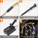 Outdoor Solar Garden Lights, 300 LED Multicolor Fairy Lights, Waterproof Outdoor Decoration, 23.6 Inch Willow Tree Lights for Garden, Patio, Path, Party, Christmas. (Muiticolor)