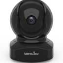 Wansview Security Camera Indoor, 360 Degree WiFi Home Security Cameras for Pet/Dog/Nanny, 2 Way Audio Night Vision, Works with Alexa, with TF Card Slot and Cloud, 2.4Ghz, Q5 (Black, 3MP)