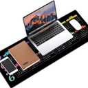 Galdas Gaming Mouse Pad XXL XL Large Long Extended Big Mousepad Non-Slip Rubber Keyboard Mouse Pad with Stitched Edges for Laptop Home Office (2026, 35.4 * 15.7)