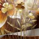 Deco 79 Metal Floral Decorative Sculpture Home Decor Statue with Wire Vases and Mesh Netting Detail, Accent Figurine 16" x 9" x 21", Gold, 16" by 21"