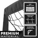 RUNBOW 9x5 FT Kids Soccer Goal with Carry Bag, Portable Folding Soccer Net for Backyard Training, Indoor/Outdoor Use for Youth and Adults