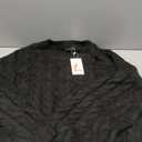 PRETTYGARDEN Womens Sweaters Spring 2026 Cable Knit Long Sleeve Crewneck Oversized Sweater Chunky Pullover Loose Outfits (Large, Black)