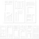 Handmade Flexible Record Template, 9 Pack Upgraded Journaling Planner Stencil Set for Dot Grid, Drawing, Checklists, Daily Planning, DIY Crafts, Reusable Templates Compatible with Coils Rings, White