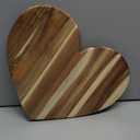 Patelai Heart Shaped Cutting Board Valentine's Day Gifts Acacia Wood Bread Cheese Serving Platter Serving Charcuterie Board for Meat Cheese and Vegetables Women Gifts(Heart Hole Style)