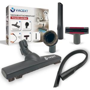 For Miele Vacuum Cleaner Attachments for Carpet, Tile Hard Floors, Dryer Vent, Corner, Car Detailing -Horsehair Hardwood Floor Brush, Flexible Crevice Tool & More Compatible with Miele C1 C2 C3