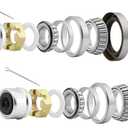 Trailer Bearings Kit L68149 Bearing Kit L44649 Bearing Kit -2 Sets Compatible with 3500lbs 1-1/16'' to 1-3/8'' Trailer Axles, Spindle #84