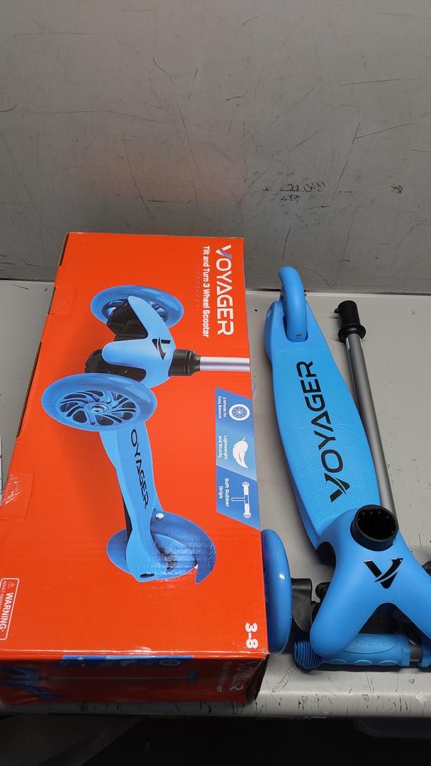 Voyager 3 Wheel Scooter for Kids Ages 3-5, Blue