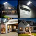 WERCHTAY Solar Street Lights Outdoor Waterproof, 15000LM 6500K Solar Flood Light Dusk to Dawn, Motion Sensor & Remote, Upgraded Metal Fixing Rod for Wind/Snow, Wall/Pole Mount (2 Pack)