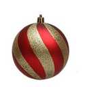 Wettarn Set of 8 Large Christmas Ball Ornaments 6 Inch White Gold Glitter Hanging Christmas Plastic Balls Indoor and Outdoor Hanging Christmas Tree Decorations for Lawn Yard Garden