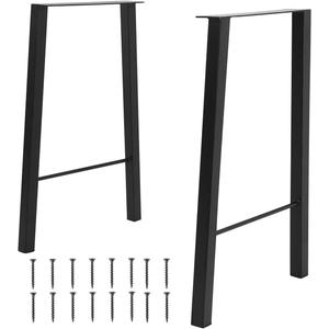 TC-HOMENY 30 inches Dining Table Legs Set of 2 Metal Legs Bench Legs Industry Coffee Table Desk