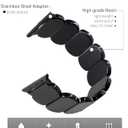 Heesch Compitable with Apple Watch 10 42mm Band Men Black Stretchy Resin Watch Strap Wristband for Apple Watch 4 5 6 SE 40 Band Women for iWatch 41mm