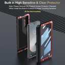 for Samsung Galaxy Z Fold 6 Case with Slim S Pen Holder (2023), Metal Bumper Premium Heavy Duty Shockproof Protective, Hinge Protection, Screen Protector, Rugged Phone Cover 5G, Red