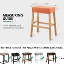 YISUN Stool Covers Rectangle - 2 Pack Stretch Waterproof Saddle Seat Cover Counter Bar Stools Bar Chairs Covers Kitchen Island Chairs Cushion Protector