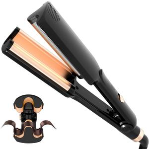 Waver Curling Iron with Negative Ions, Double Voltage Crimping Iron for All Style (9.5 Inch/1.5 Inch) Waver Curling Iron with Negative Ions, Double Voltage Crimping Iron for All Style (9.5 Inch/1.5 Inch)
